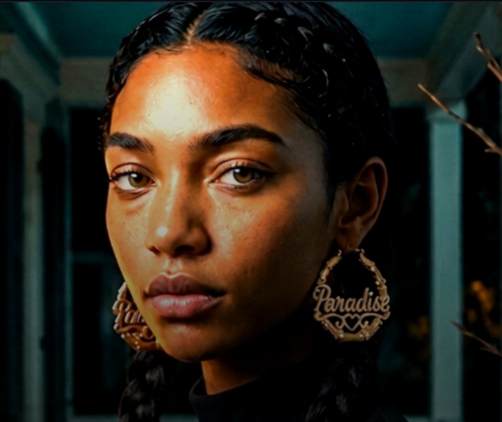 Mom-Mom's Last Wish poster — a young woman in braids looking into the camera
